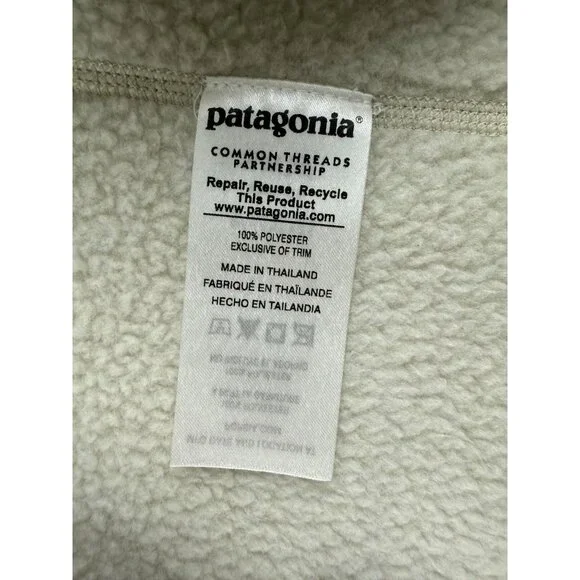 Patagonia Womens Size S 1/4 Zip Pullover Better Sweater Off White - Picture 5 of 7